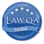 LawQA verified badge for Hussain & Gutierrez Law, recognizing trusted legal support for immigration and work injury claims.